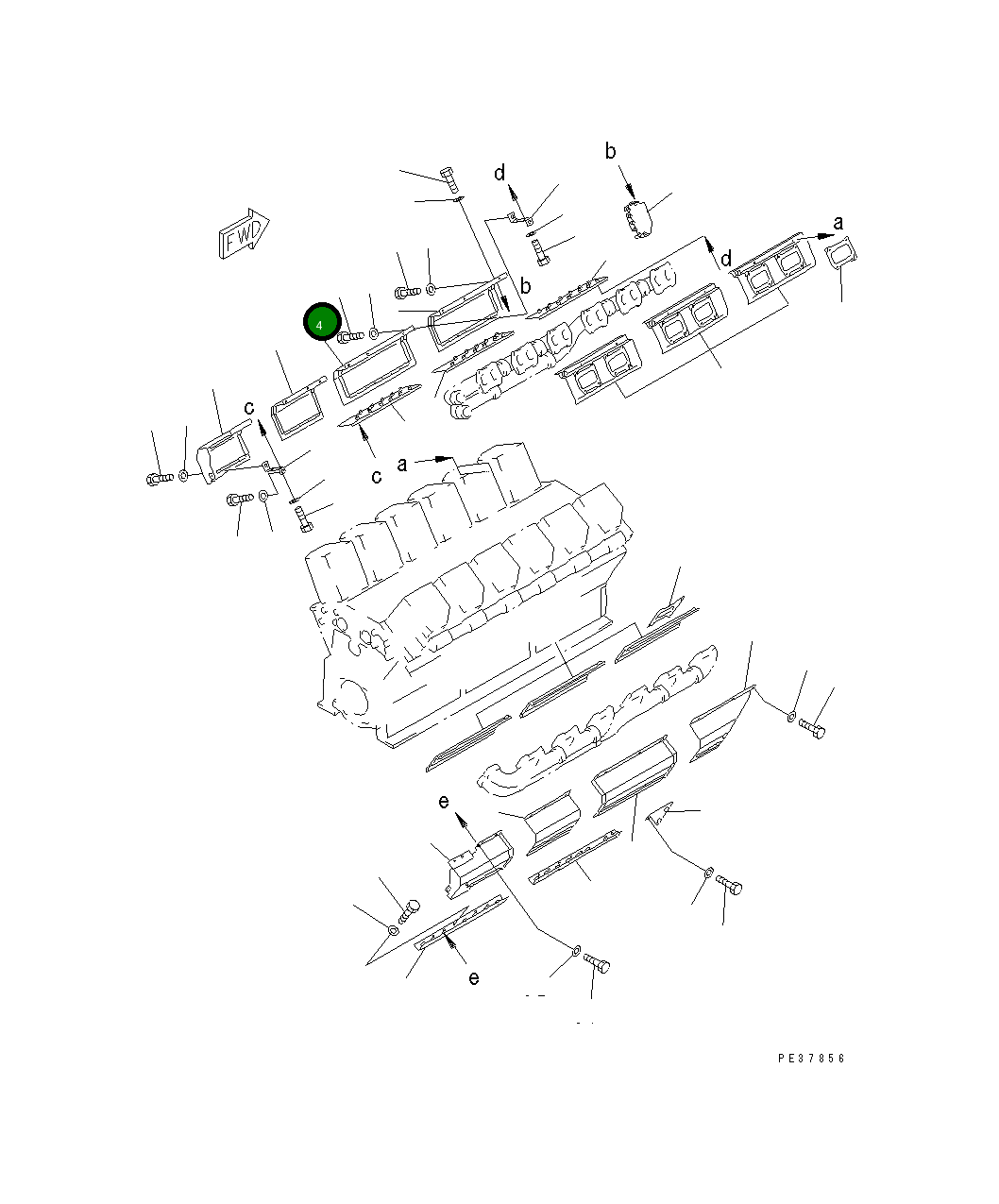 Крышка 6166-11-9120  Komatsu