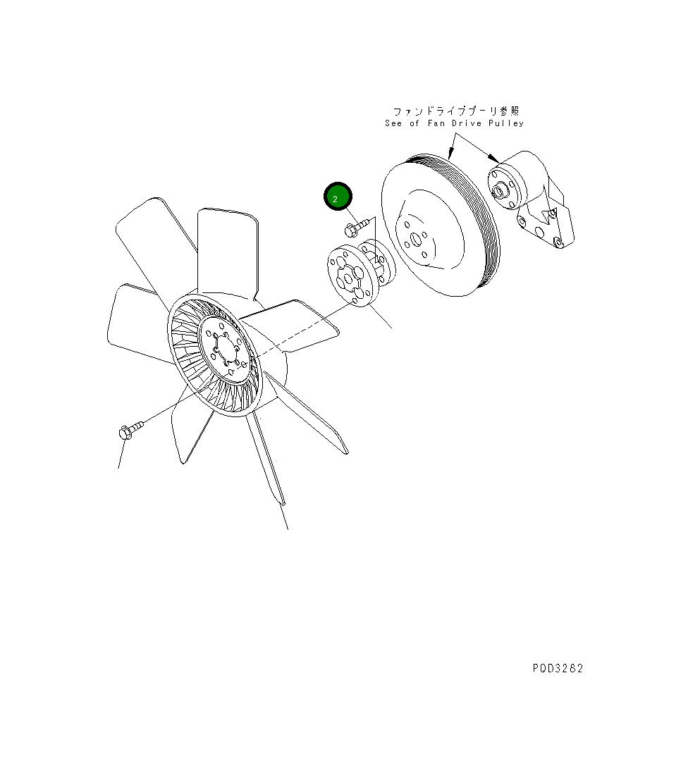 Болт 01435-01035 Komatsu