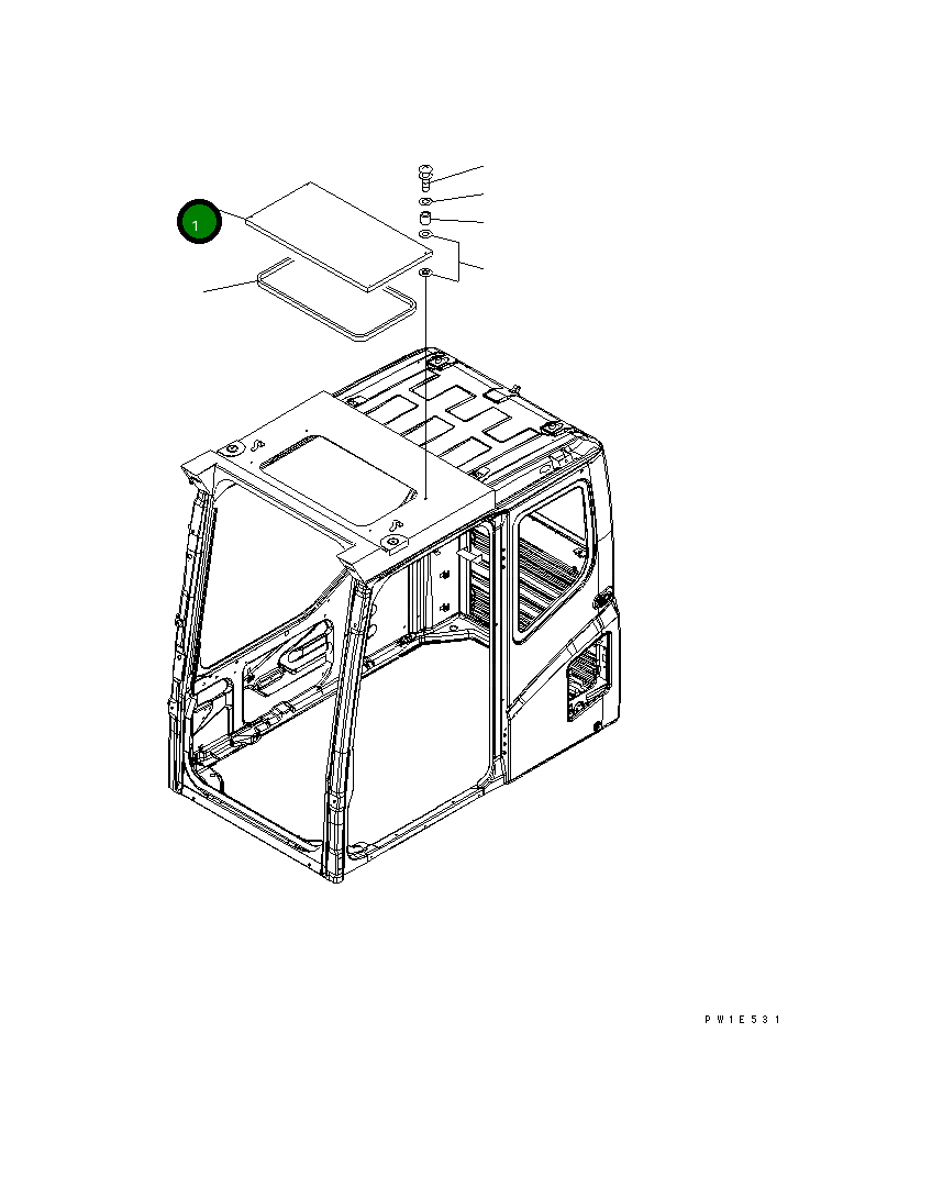 Крышка 21N-54-35312 Komatsu