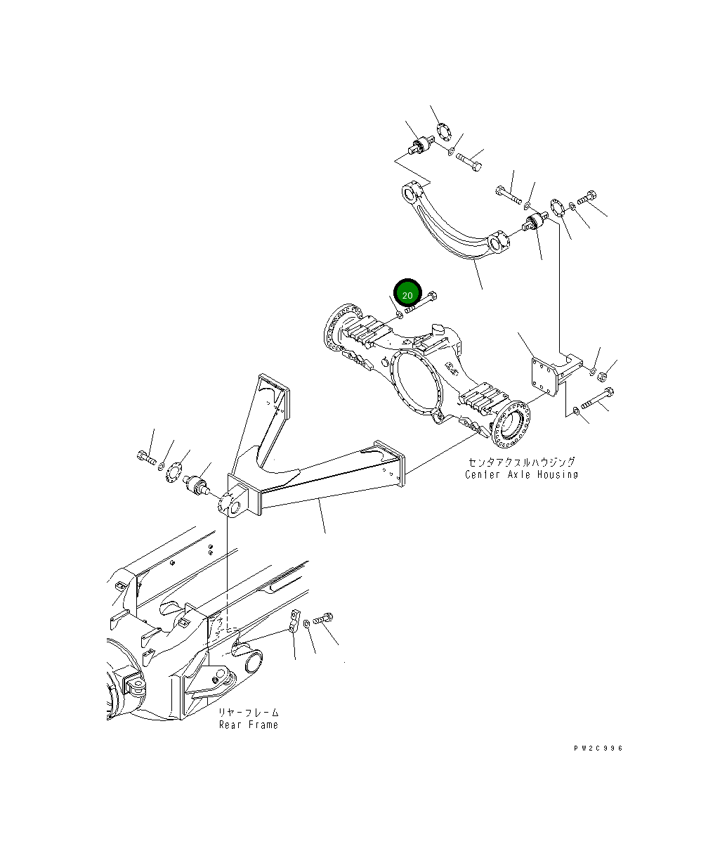 Болт 22T-50-21140 Komatsu