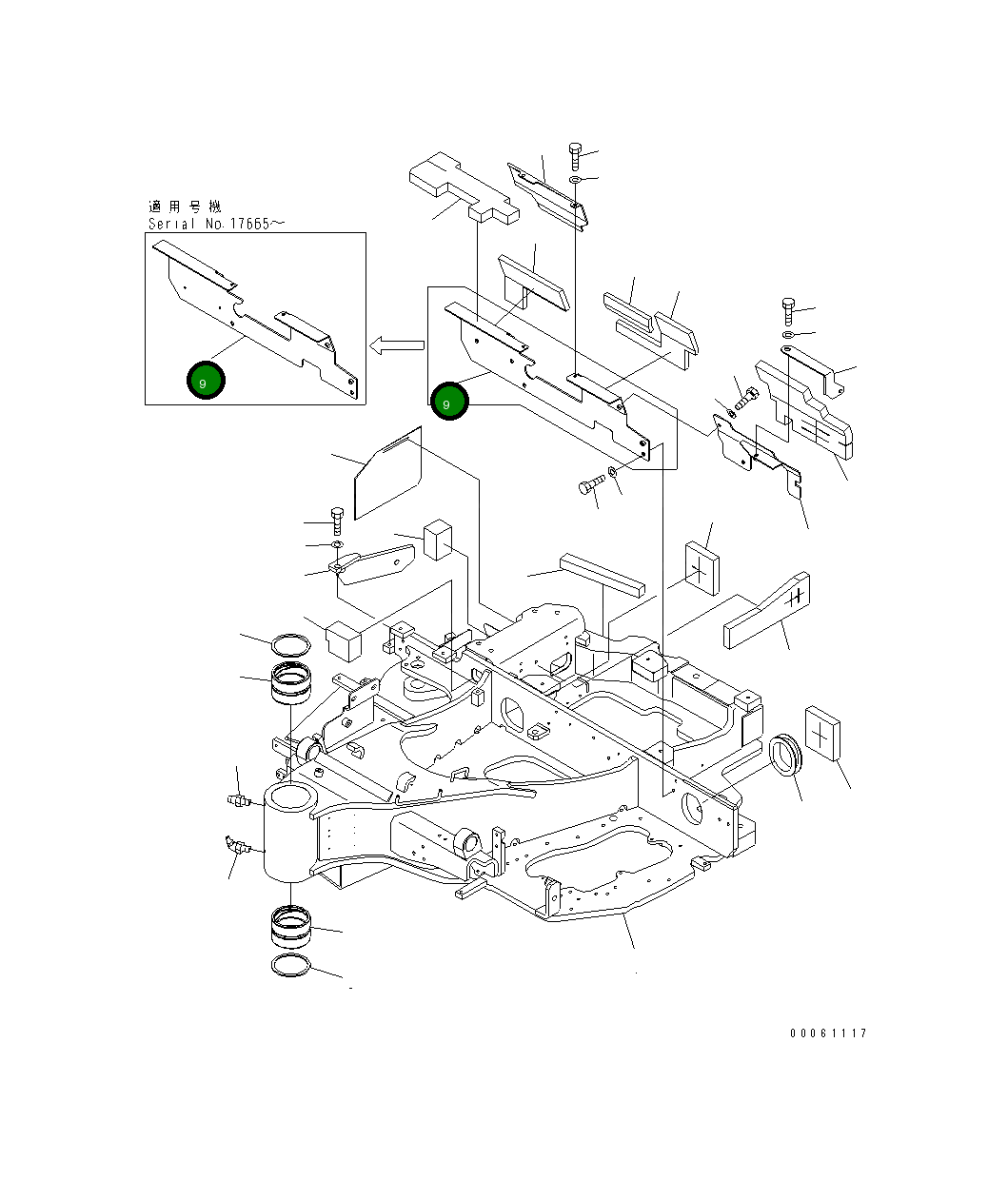 Крышка 22L-46-27260 Komatsu