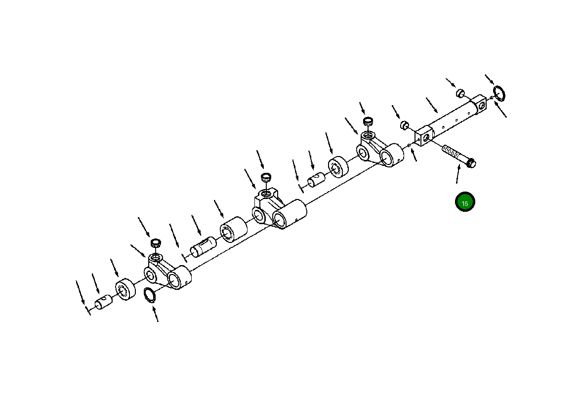 Болт 1307 744 H1 Komatsu