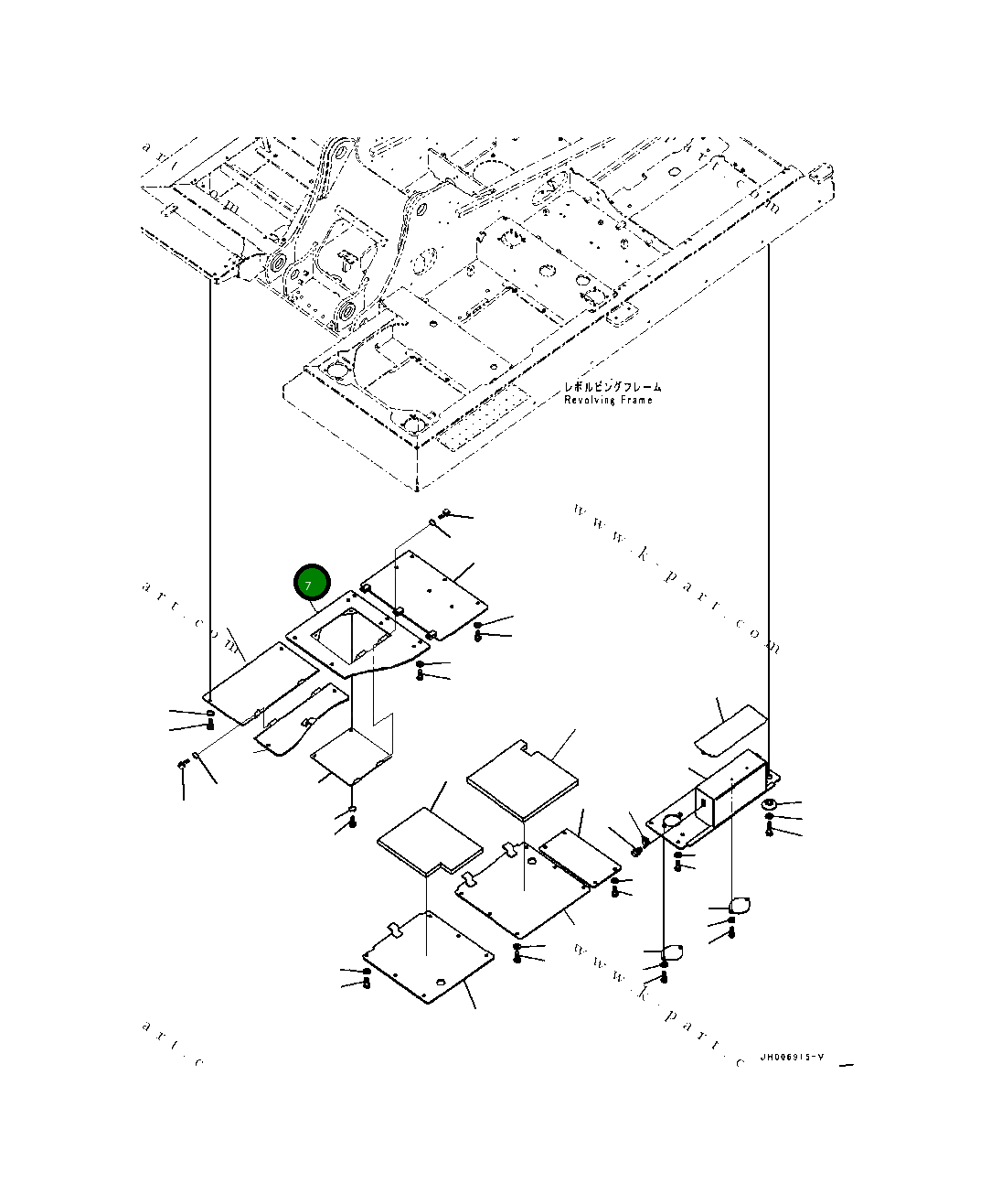 Крышка 20Y-54-B2110 Komatsu