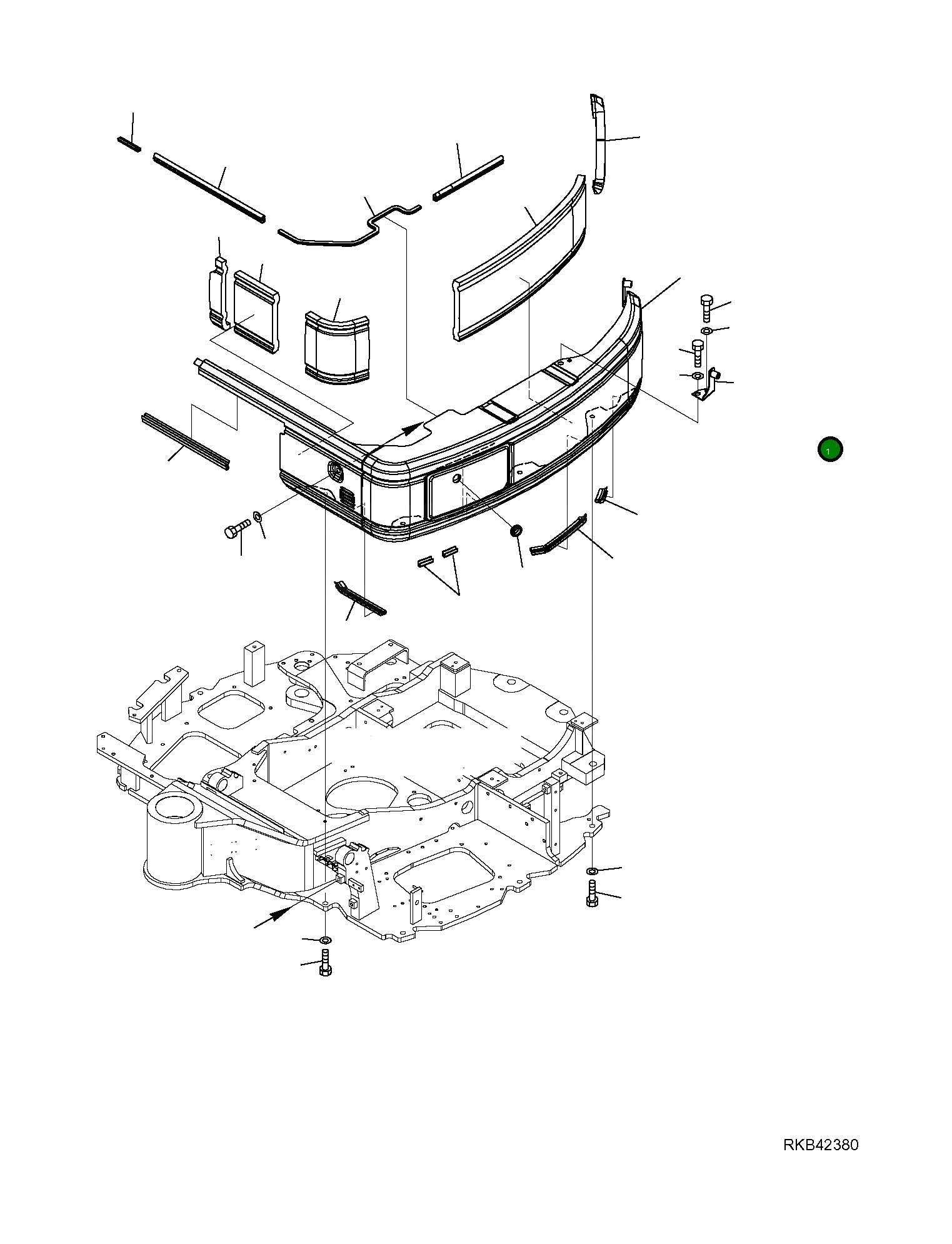 Крышка 22M-54-23610 Komatsu