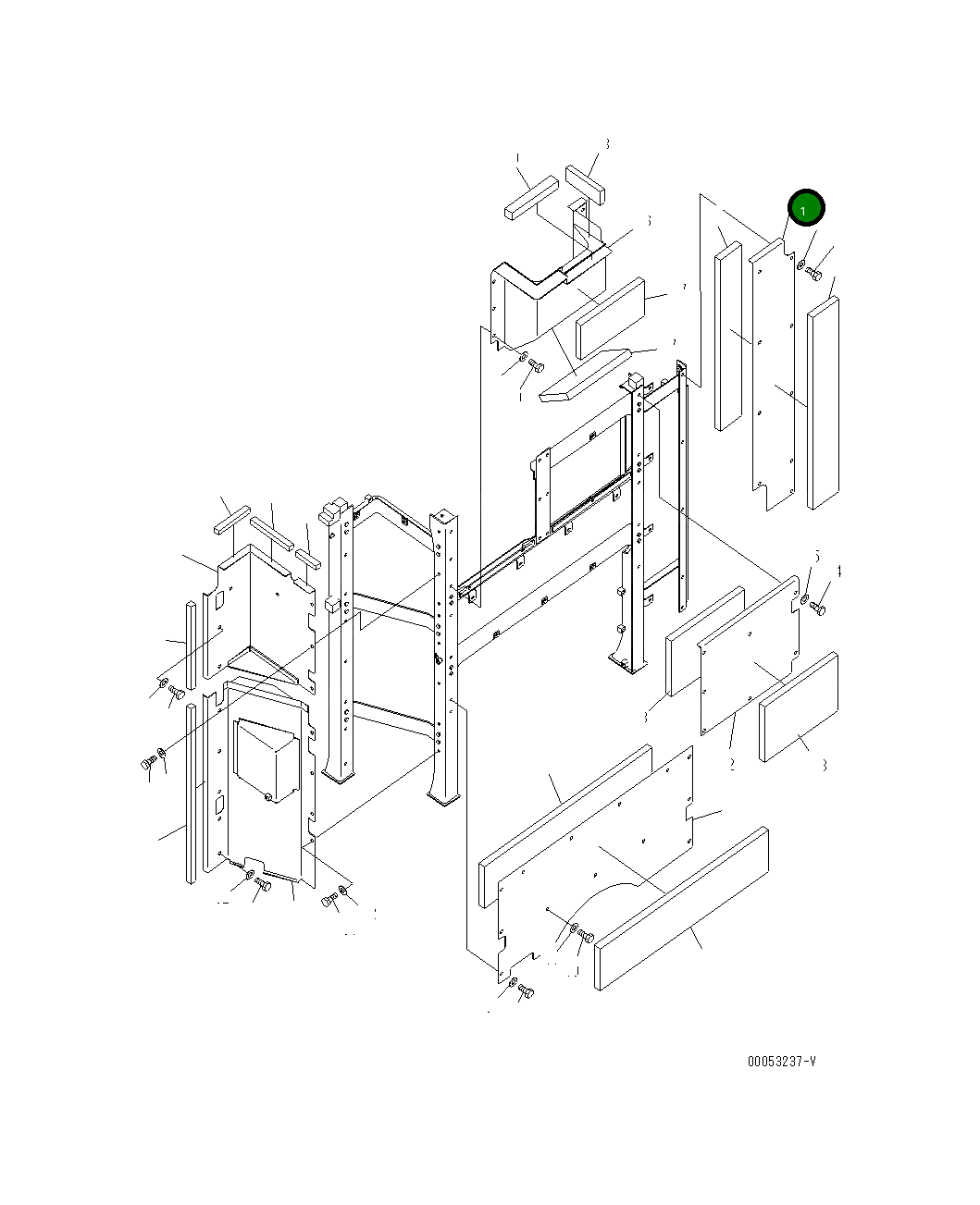 Крышка 21T-54-39490  Komatsu