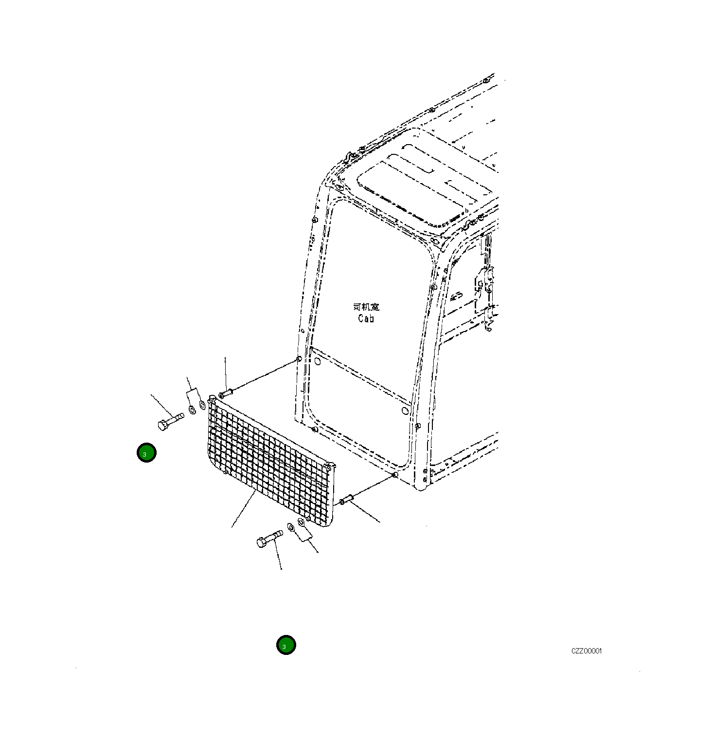 Болт 01011-D1245 Komatsu