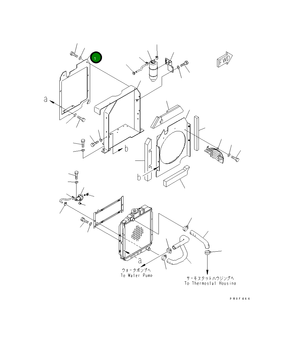 Крышка 22J-03-15162  Komatsu