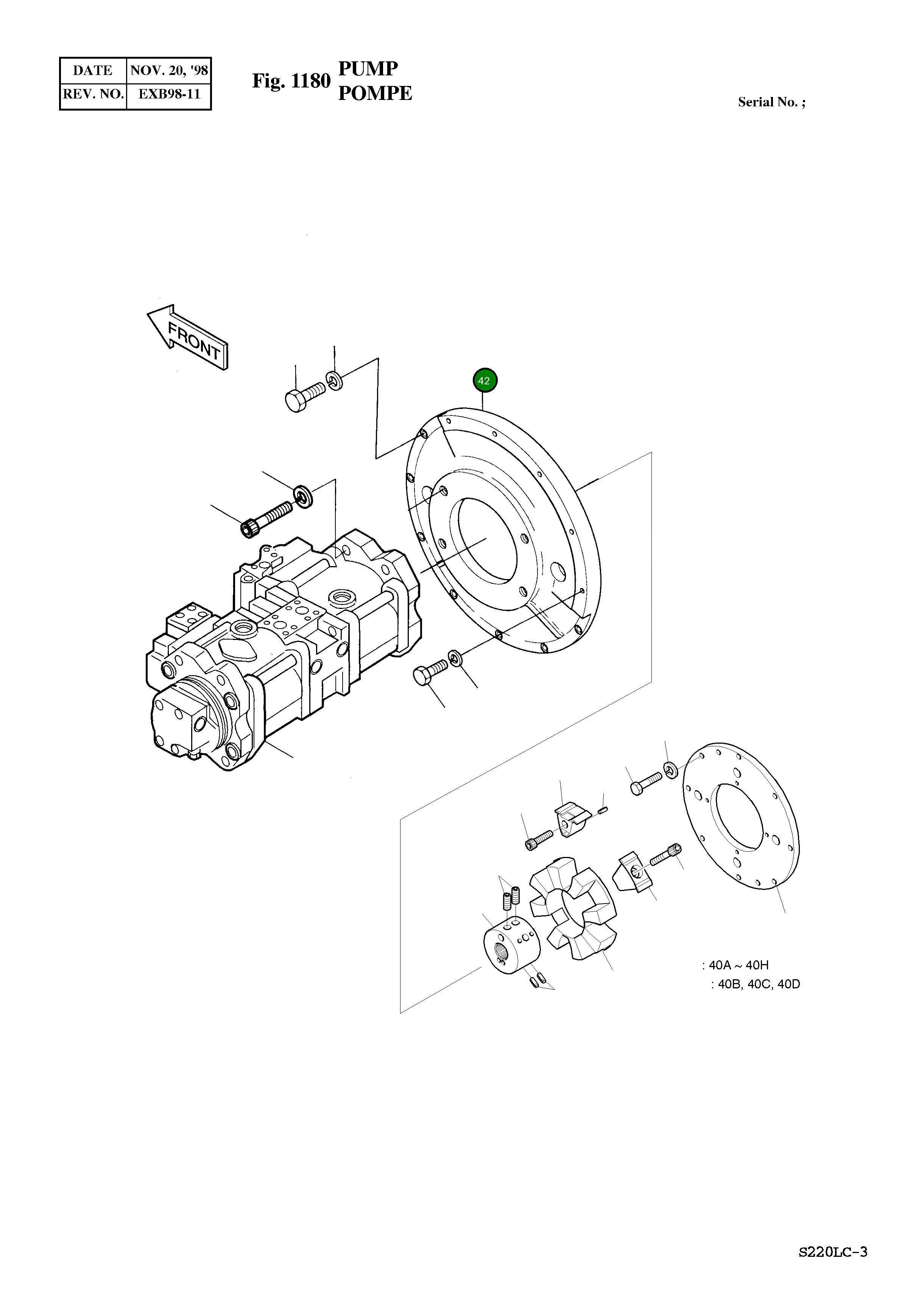 Крышка 2229-1007B Komatsu