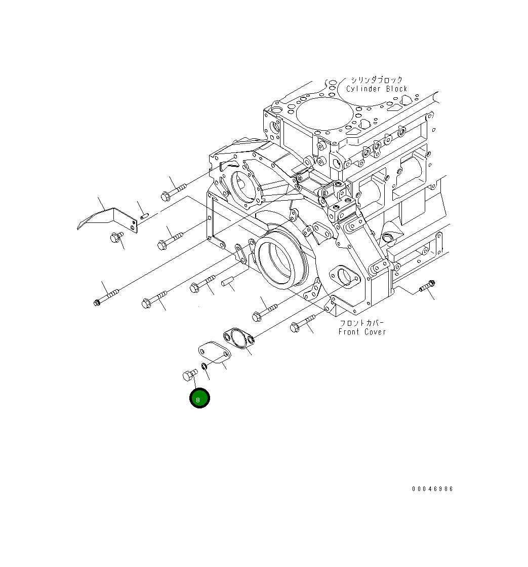Болт 01050-51225 Komatsu