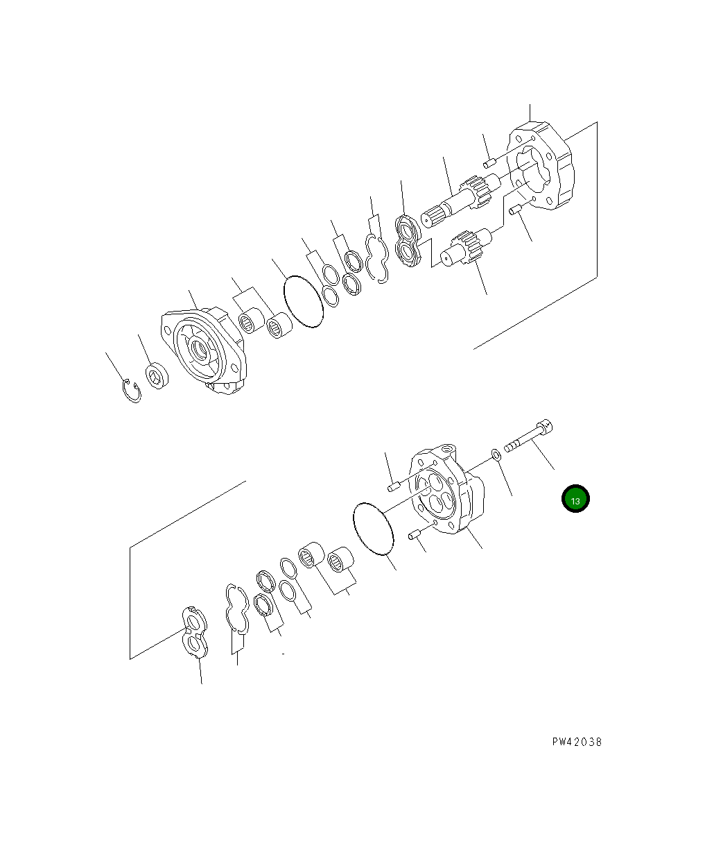 Болт 01253-31640 Komatsu