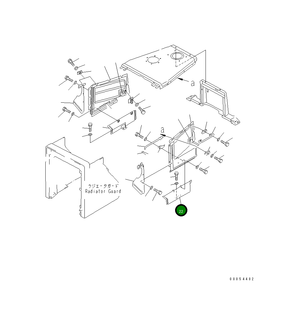 Крышка 154-54-43510  Komatsu