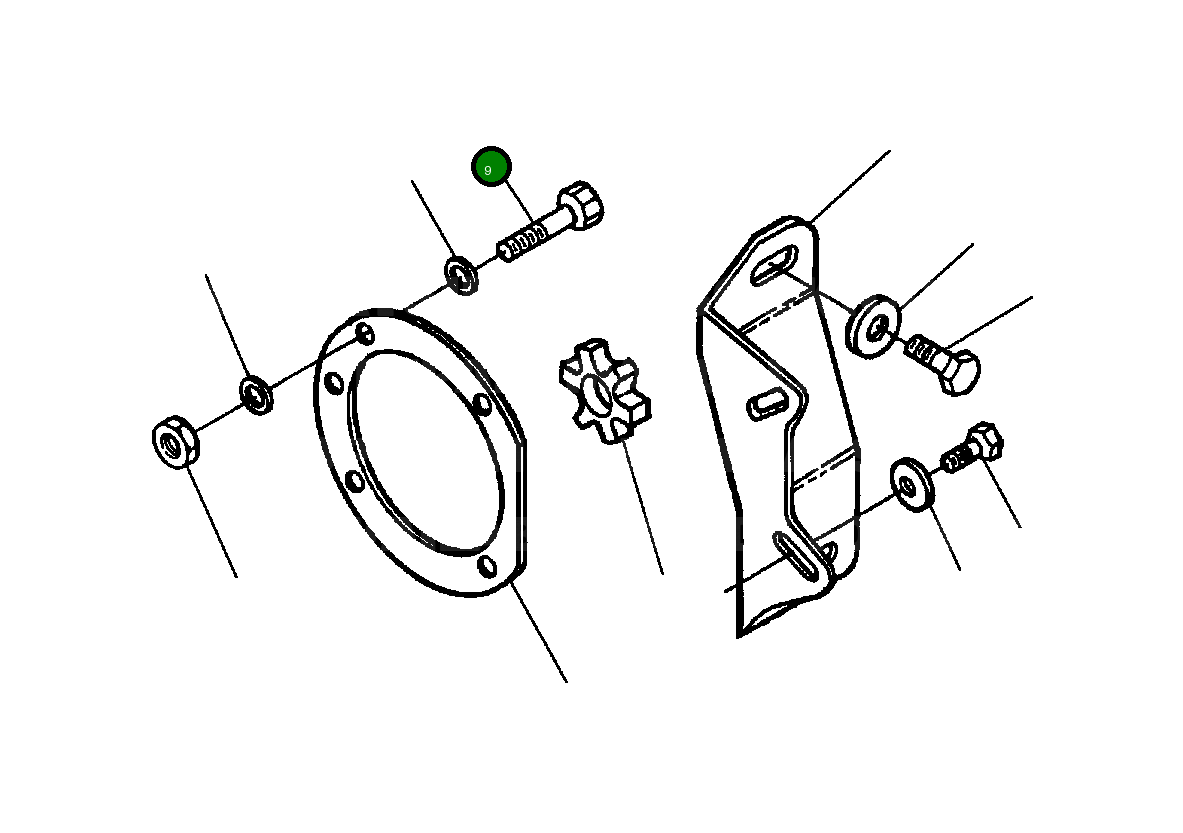 Болт 1296 135 H1 Komatsu