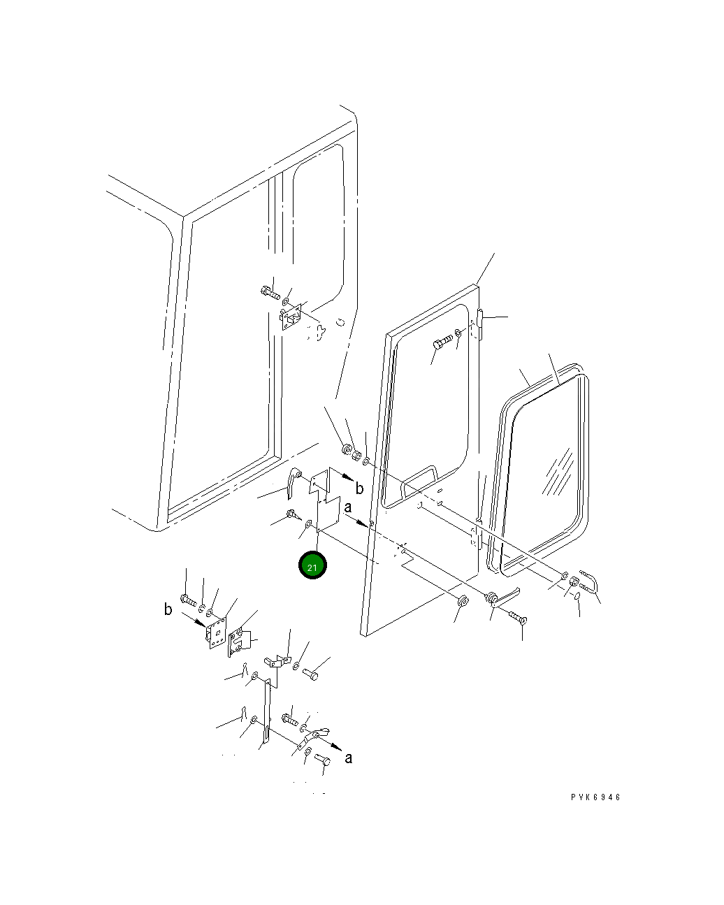 Крышка 21U-54-27350 Komatsu