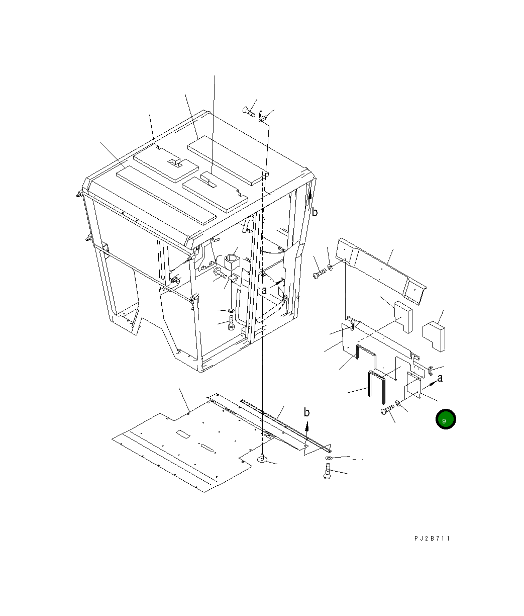 Крышка 23B-952-2280 Komatsu