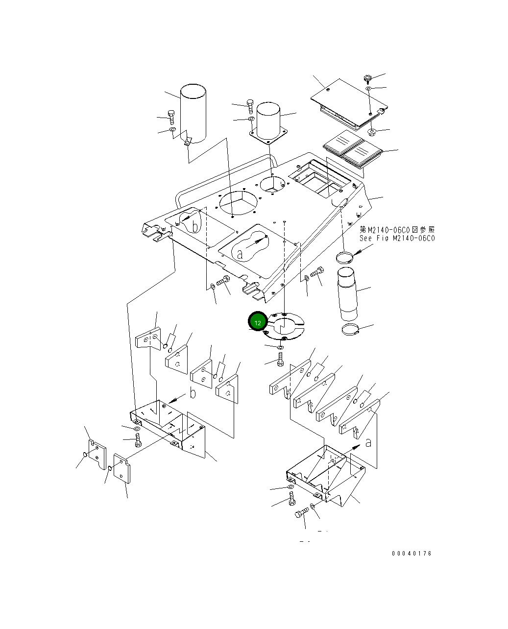 Крышка 154-54-72240  Komatsu