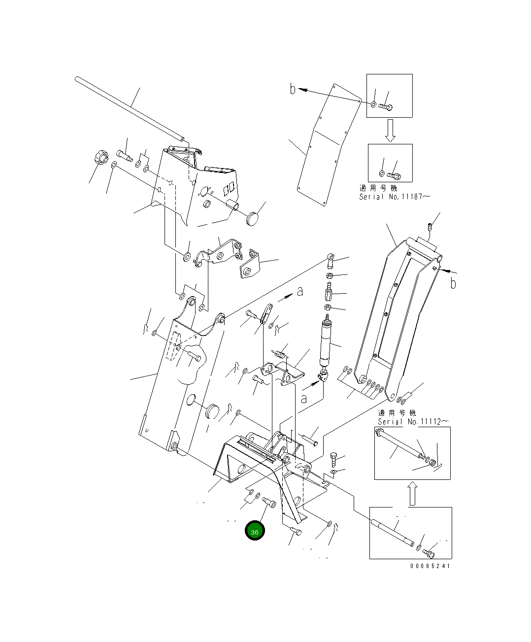 Болт 23B-43-35330 Komatsu