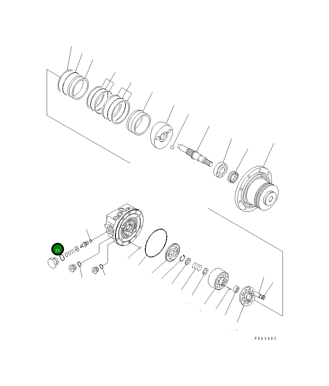 Кольцо уплотнительное (O-Ring) 07000-13025 Komatsu