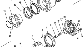 Вал TZ400F1009-00 Komatsu