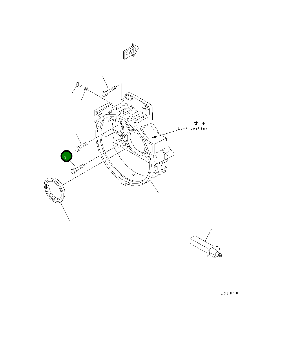 Болт 01010-31660  Komatsu