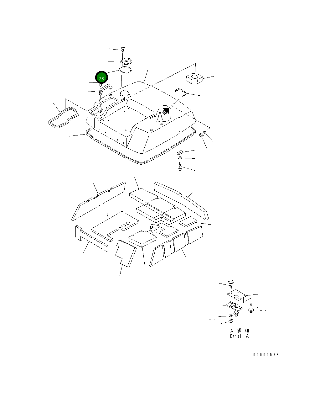 Крышка 362-S08-4210 Komatsu