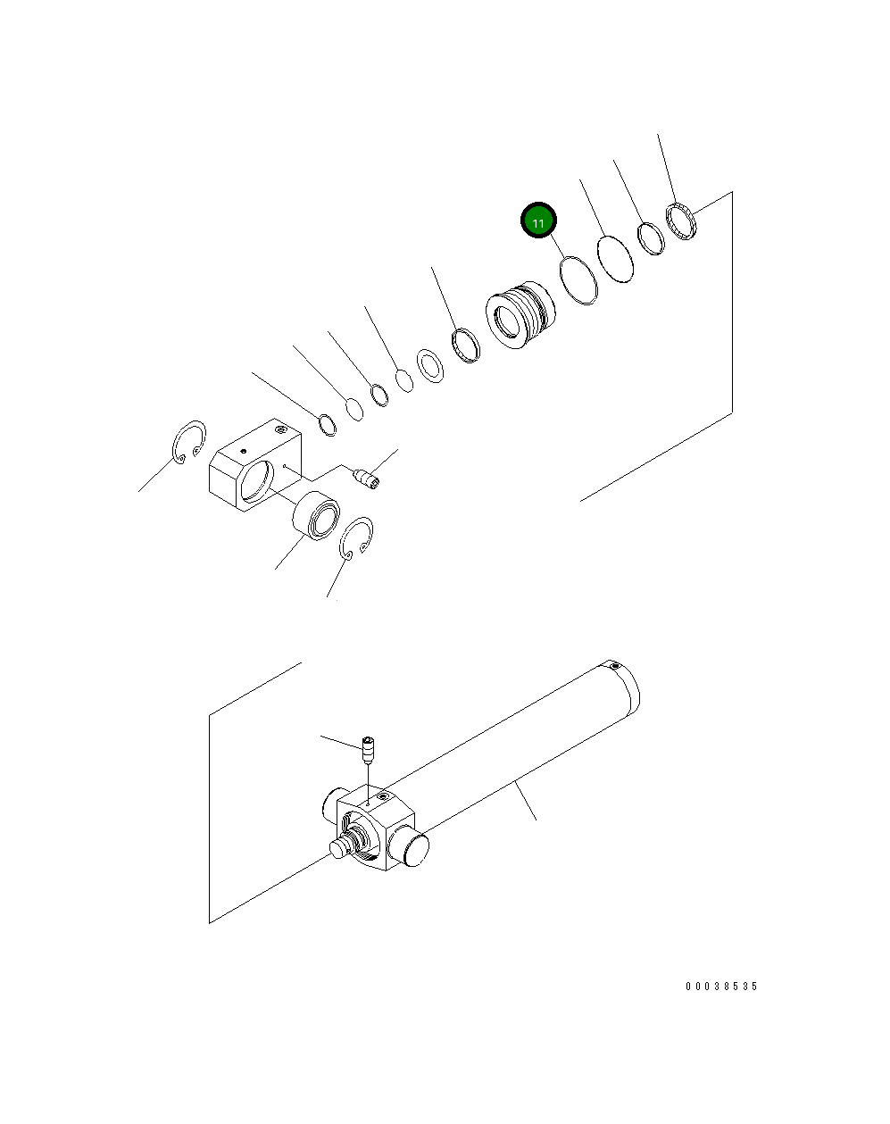 Кольцо 07001-05135 Komatsu