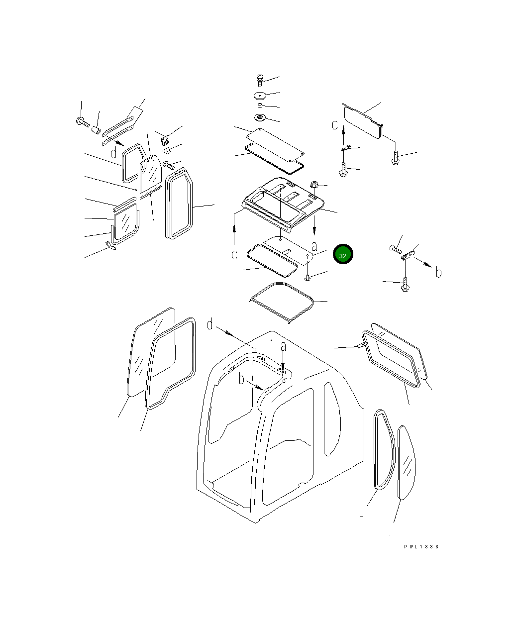 Крышка 21M-54-16320 Komatsu