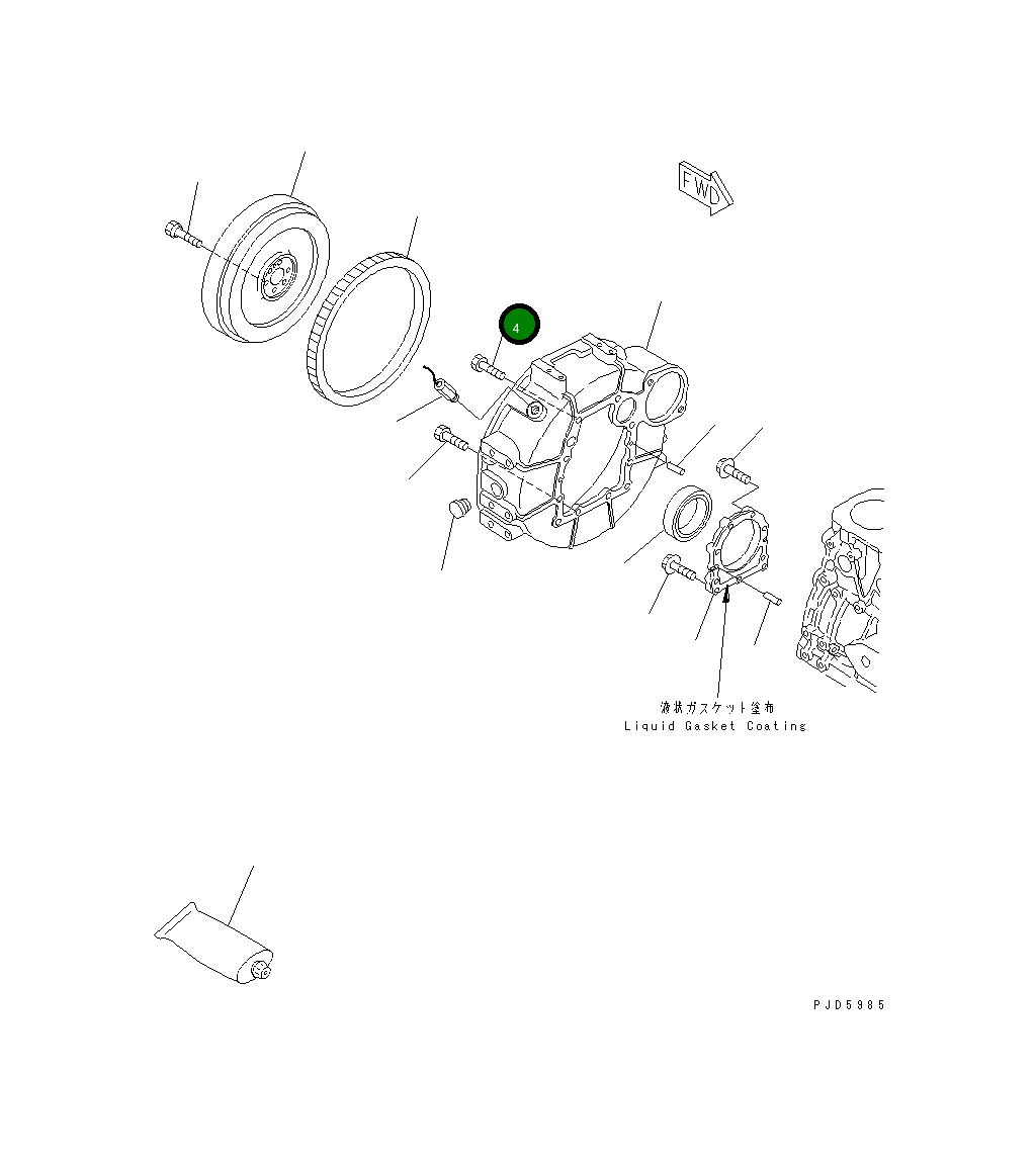 Болт YM26206-100252 Komatsu
