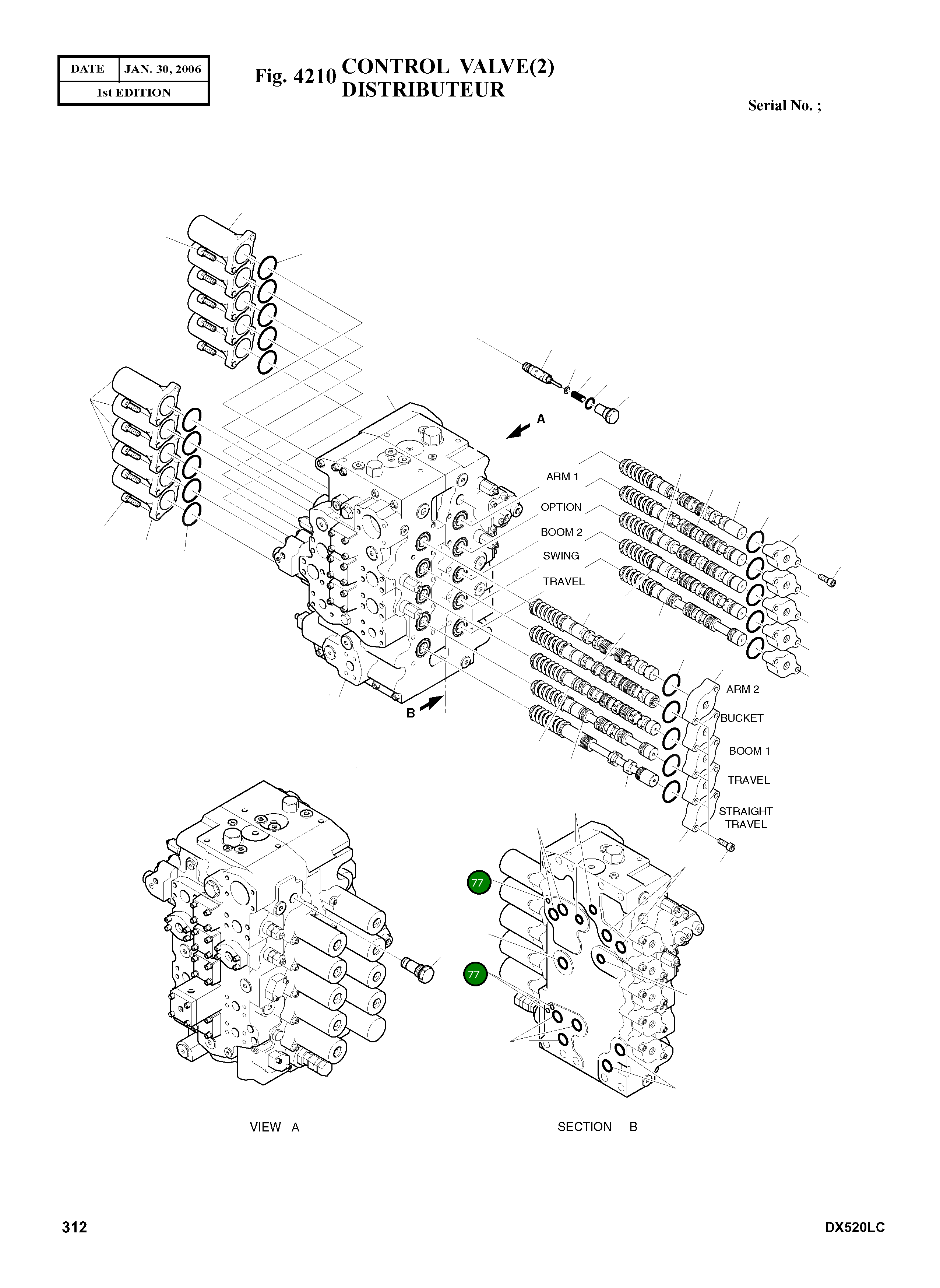 Кольцо уплотнительное (O-Ring) 180-00402 Komatsu