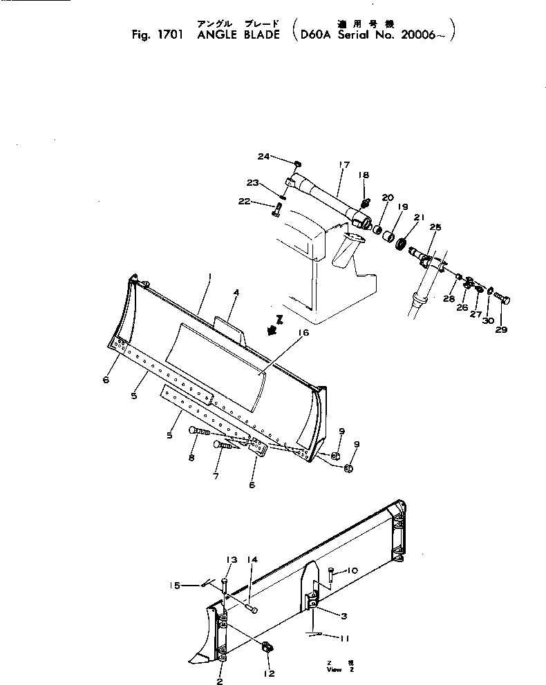 Болт 01001-61830  Komatsu