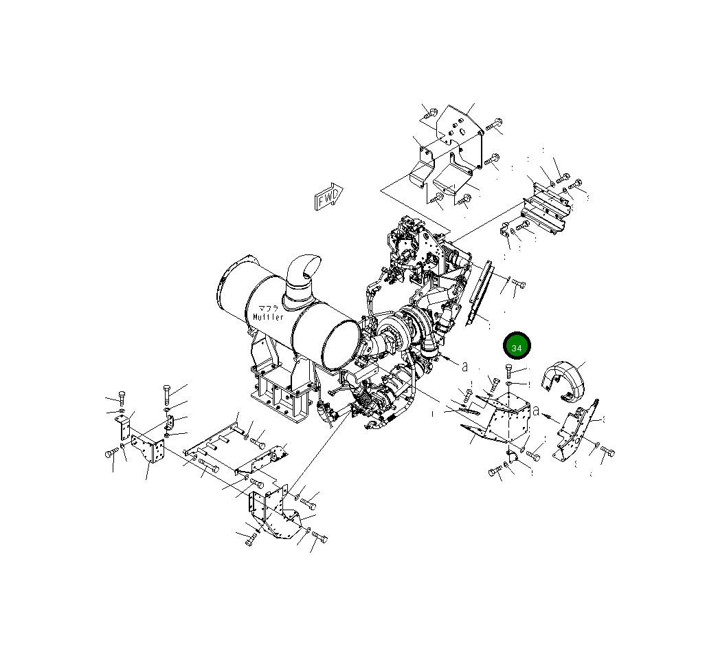 Крышка 6261-11-8340  Komatsu