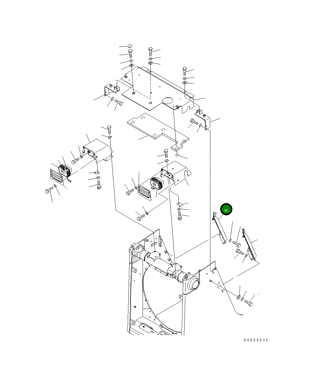 Крышка 154-54-75580 Komatsu