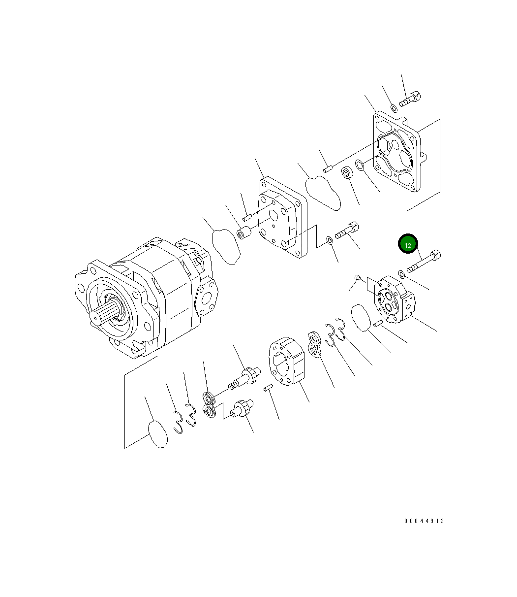 Болт 01252-61295 Komatsu