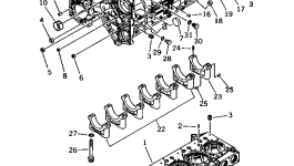 Блок цилиндра 6211-21-1111 Komatsu