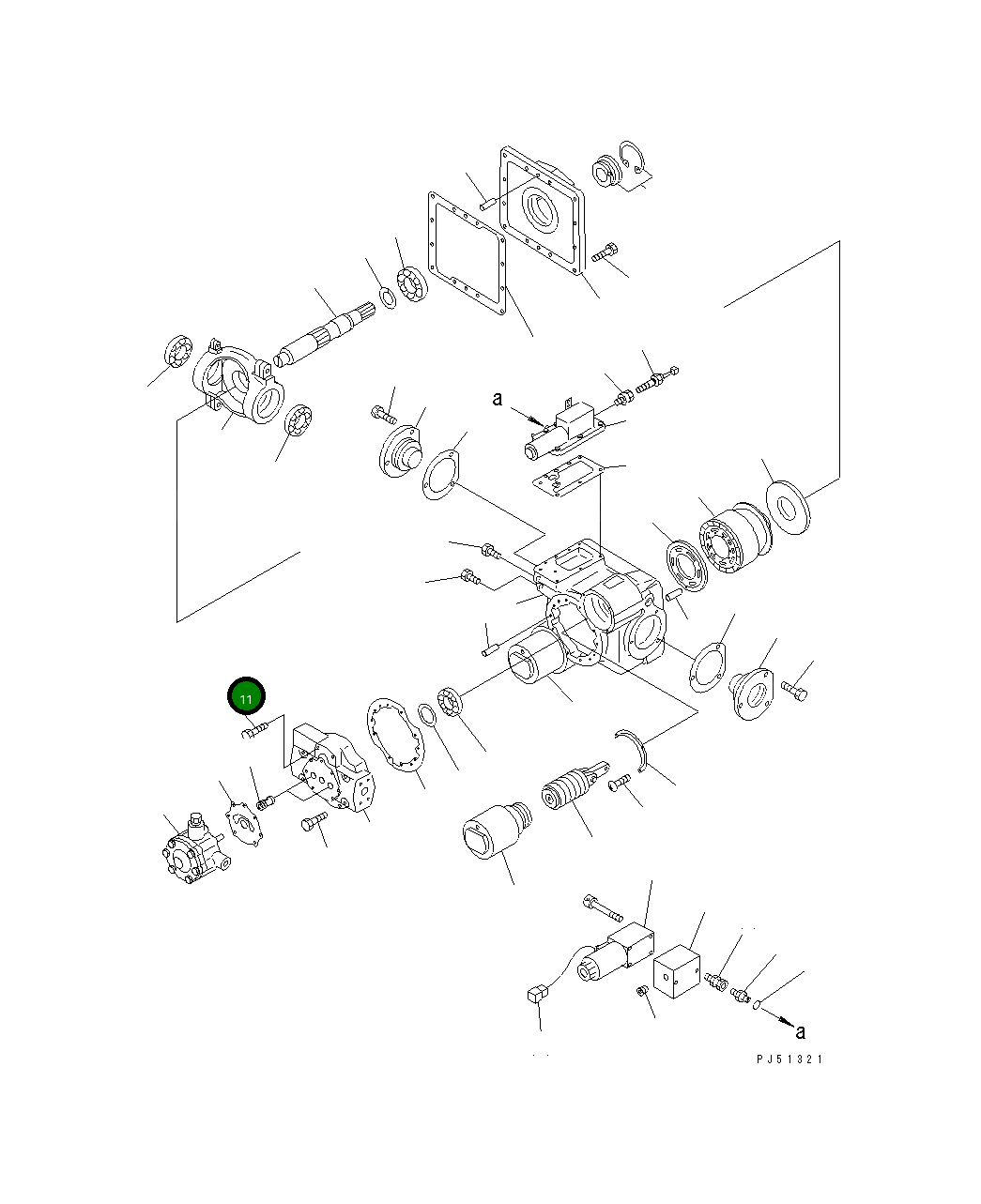 Болт 262-61-21160  Komatsu