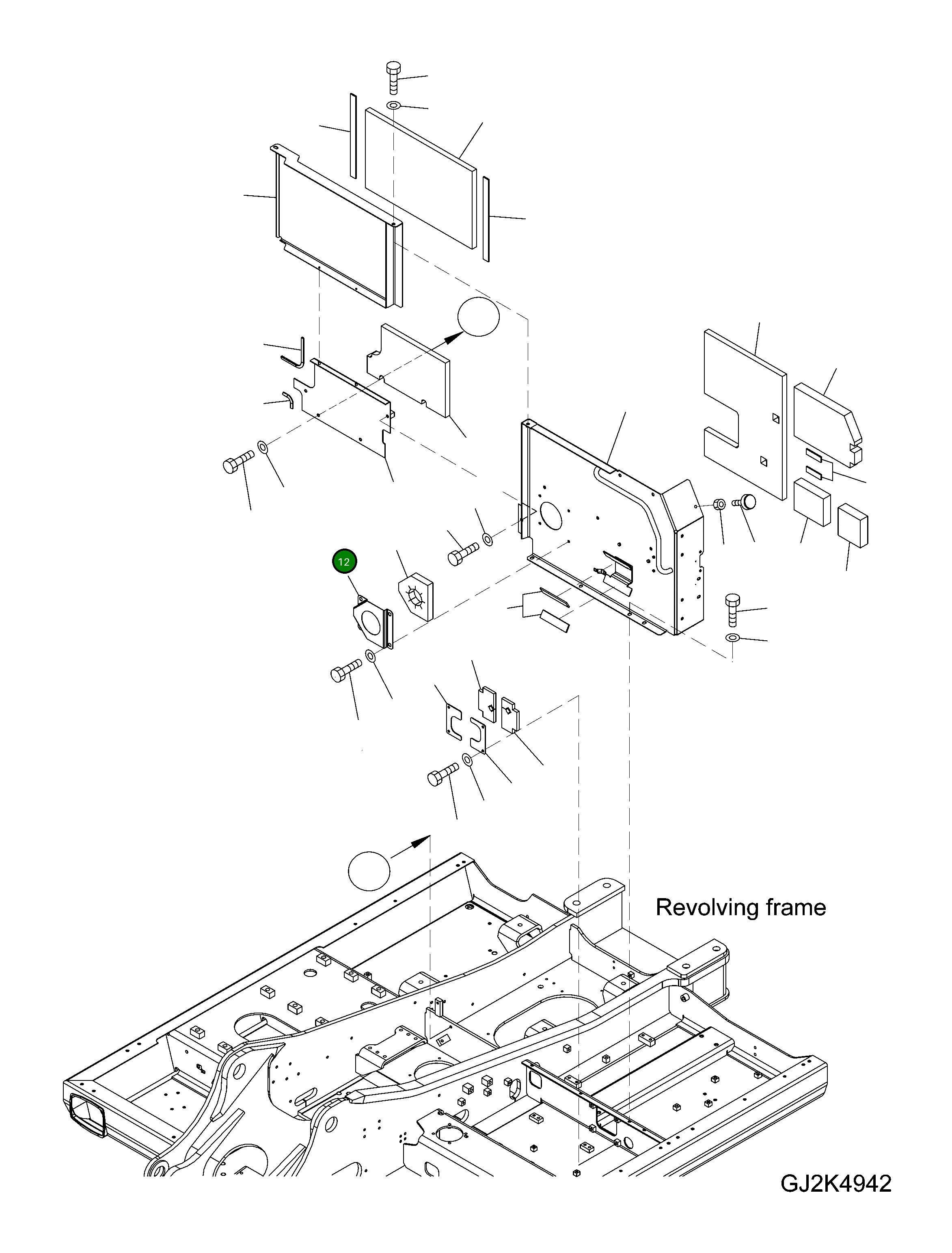 Крышка 20J-54-11640  Komatsu