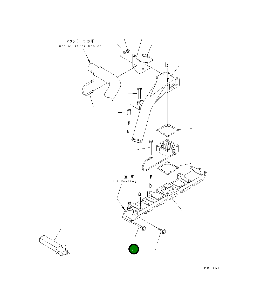 Болт 01435-21085 Komatsu