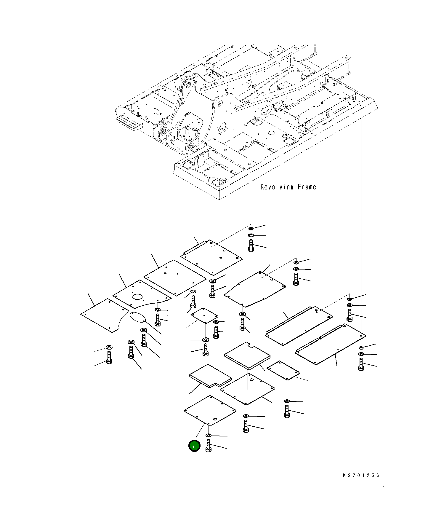 Крышка 206-54-KB160 Komatsu