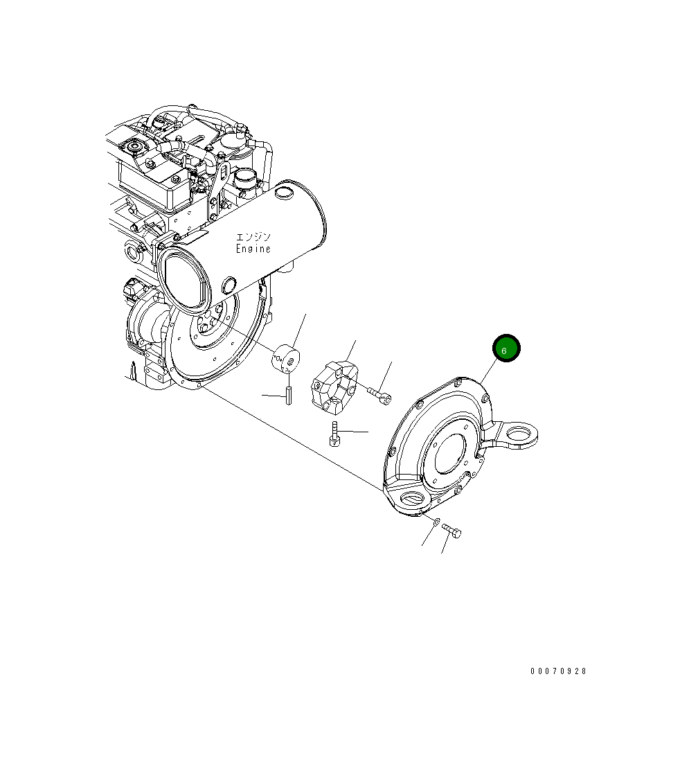 Крышка 22L-01-27311 Komatsu