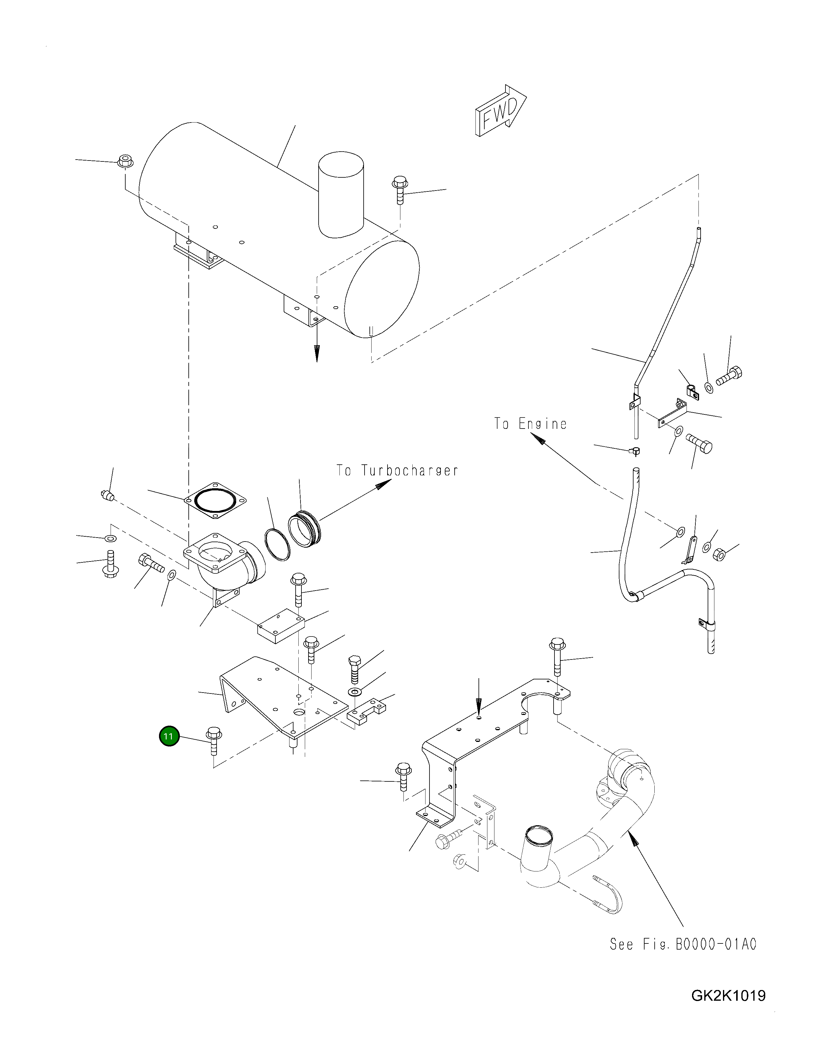 Болт 01435-00840 Komatsu
