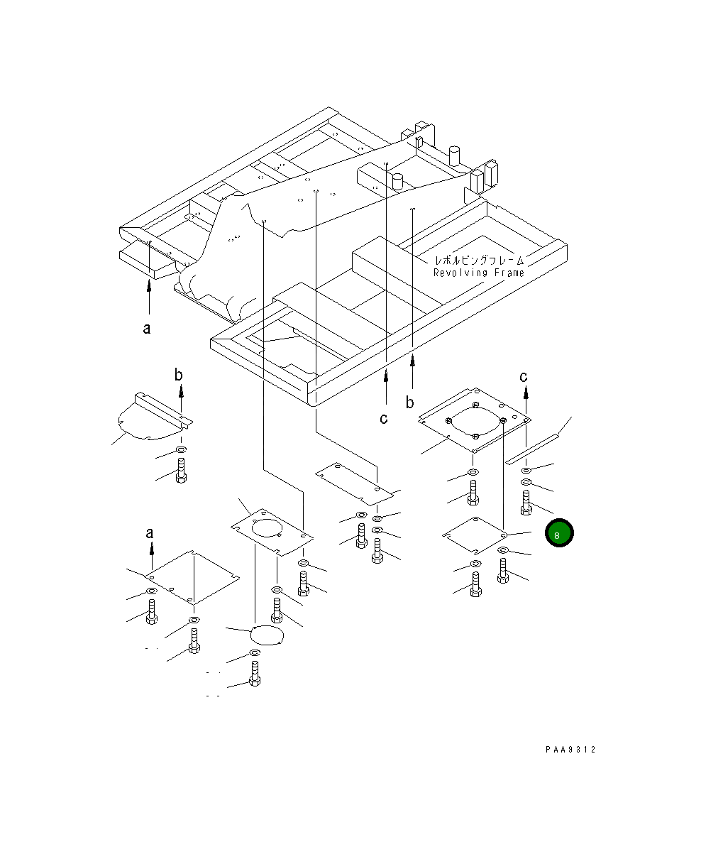 Крышка 203-54-62782  Komatsu