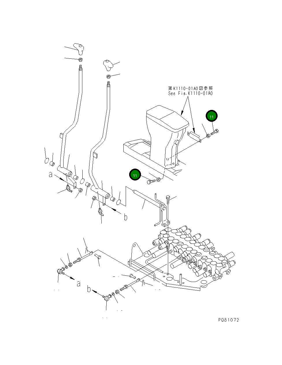 Болт YM26116-100404 Komatsu