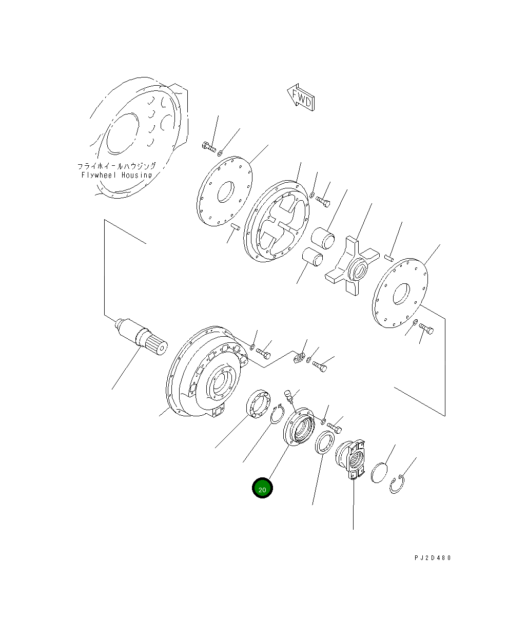 Крышка 569-01-62120 Komatsu