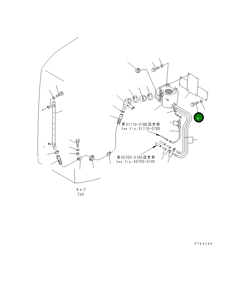 Болт 01010-80820 Komatsu