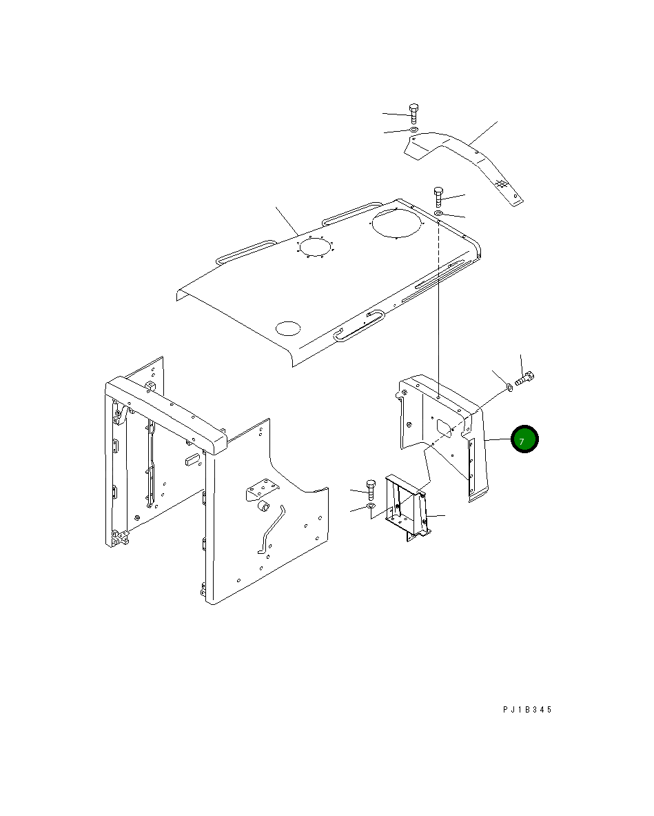 Крышка 176-54-55620 Komatsu