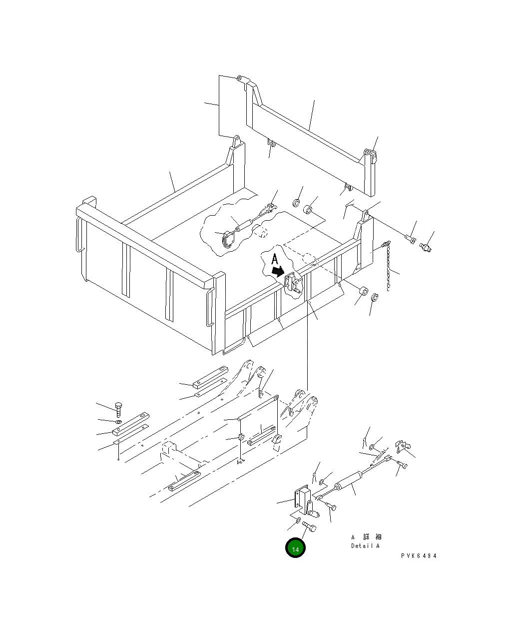 Болт MW01700-1225 Komatsu
