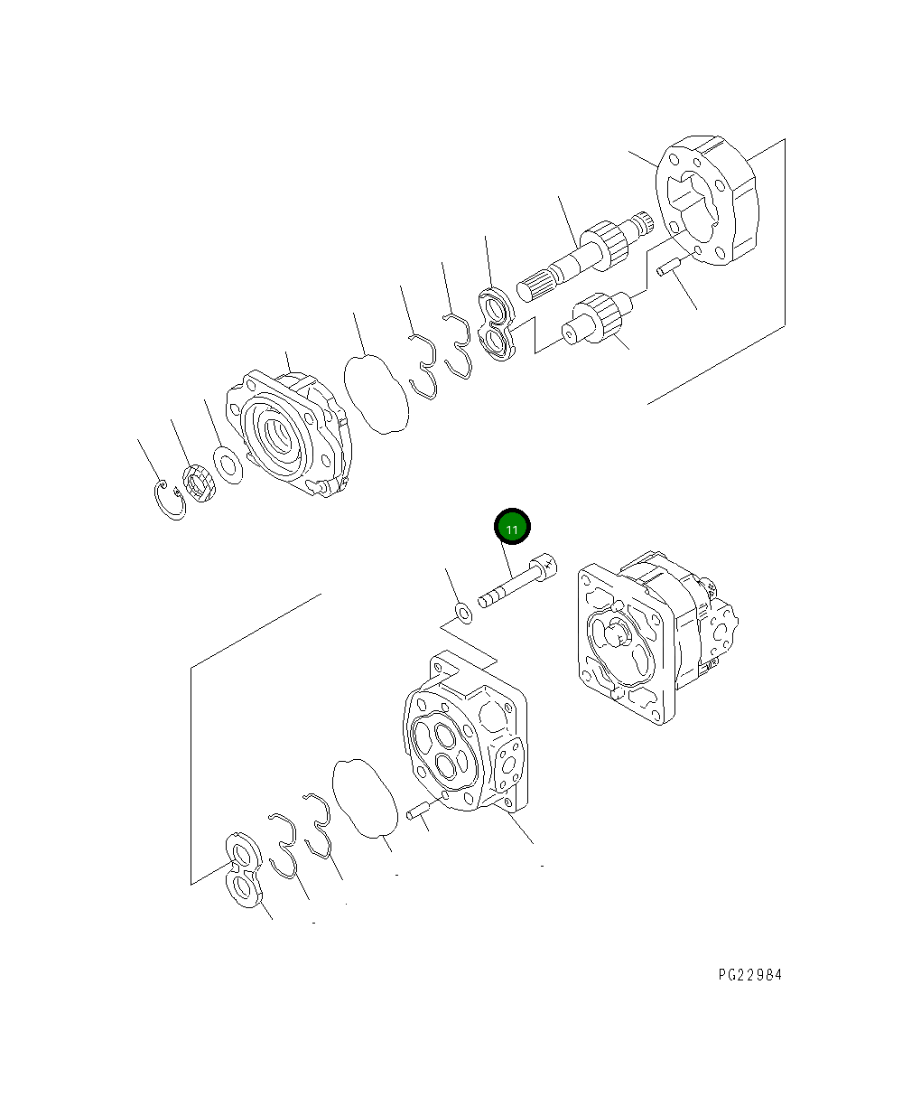 Болт 705-17-03740  Komatsu