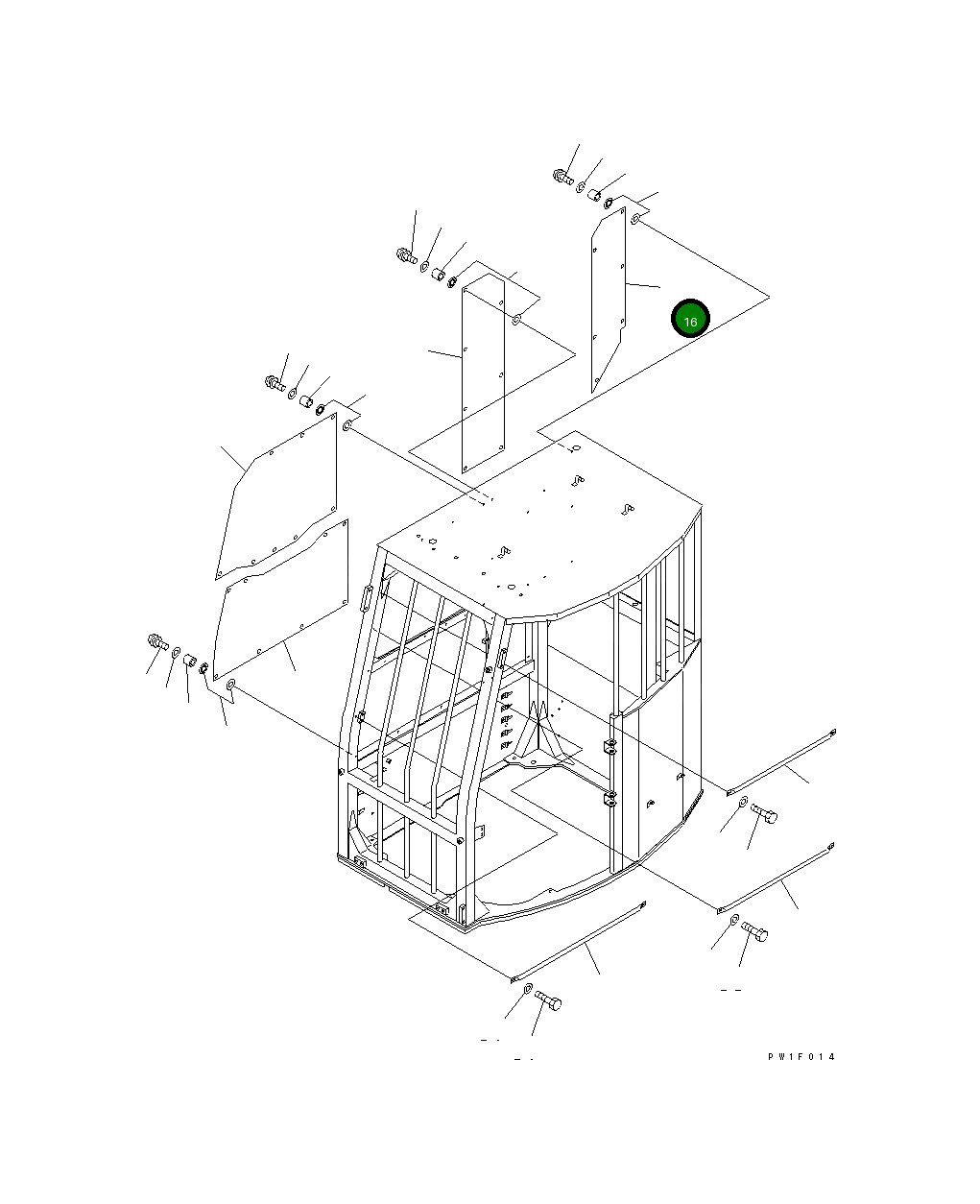 Крышка 22U-956-2341  Komatsu