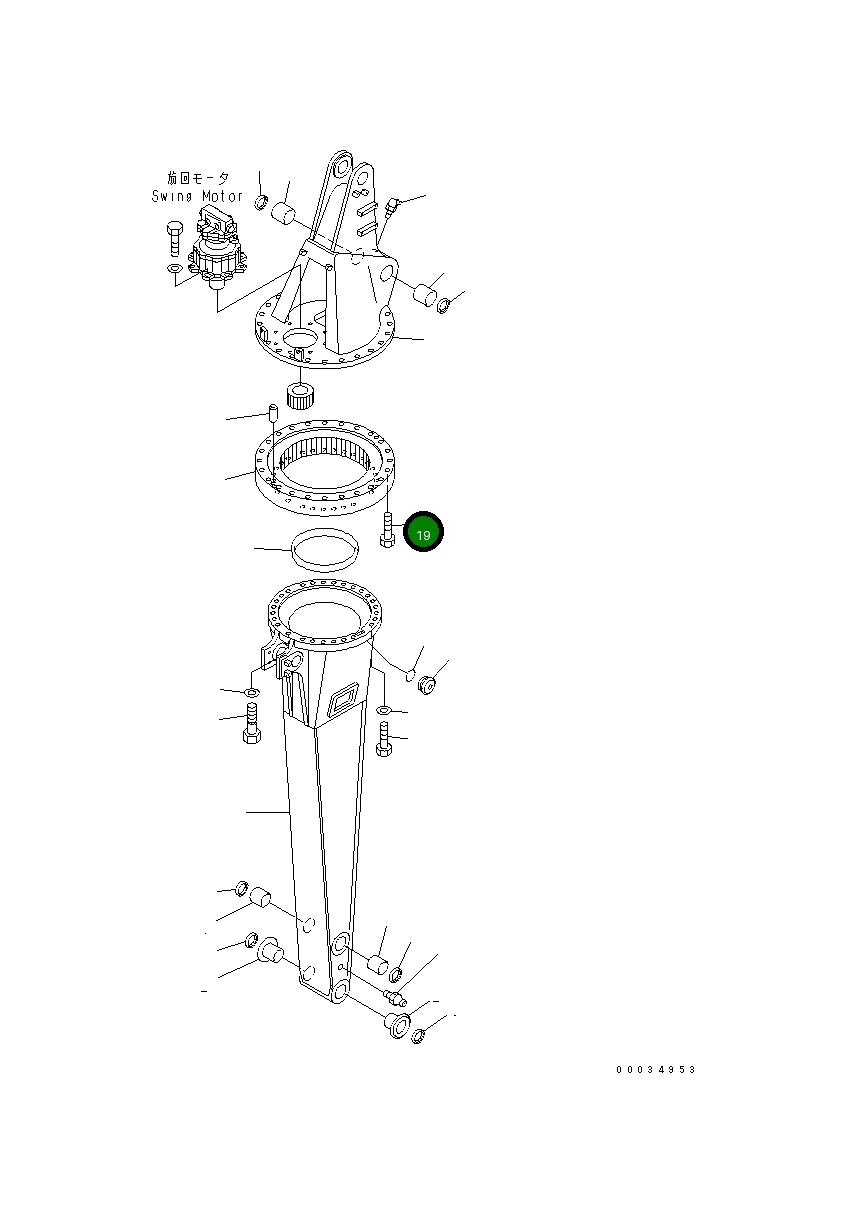 Болт 01011-B2225 Komatsu