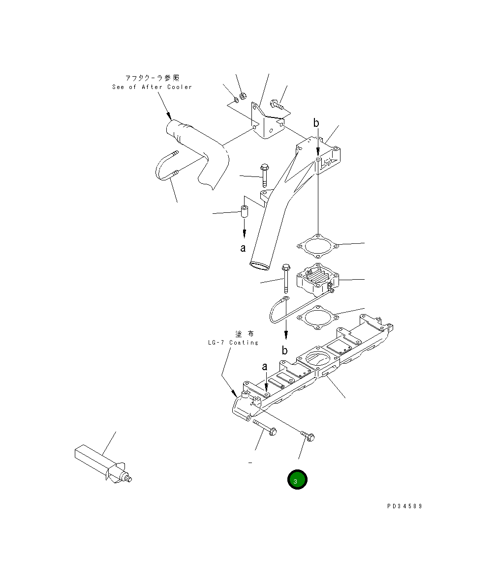 Болт 01435-21030 Komatsu