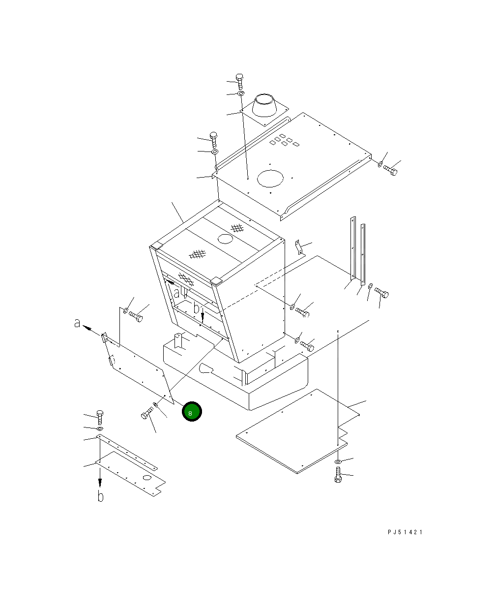 Крышка 263-54-32121  Komatsu